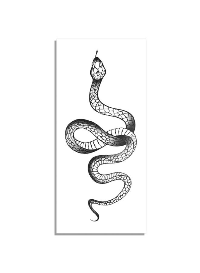 Yeahgoshopping Fashion Realistic Big Size Black Snake Temporary Tattoo Stickers for Women Men Waterproof Fake Tattoo Waist Body Forearm Arm - Image 1