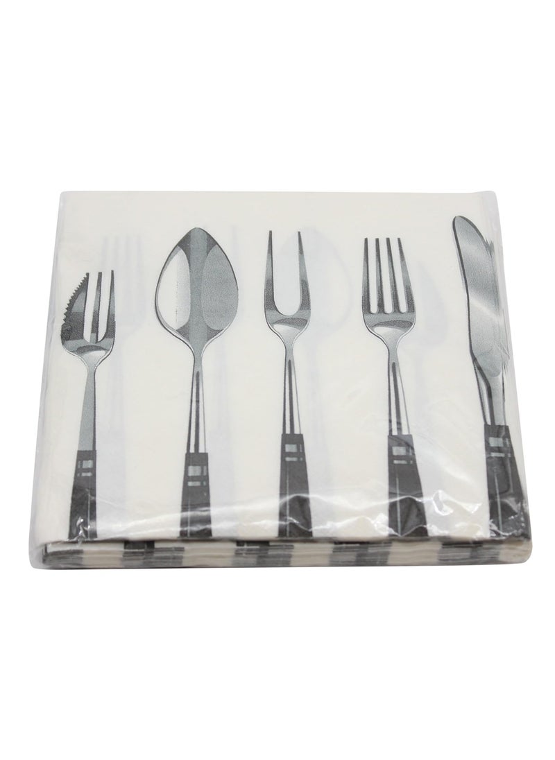 A Vintage Affair A Vintage Affair HOME DECOR Affair Tissue PaperDisposable Napkin Spoon and Fork Soft Tissue Paper Pack For Home Party any Occasion BirthdayAnniversary HomeHotel RestaurantCar Set of 20  - Image 2