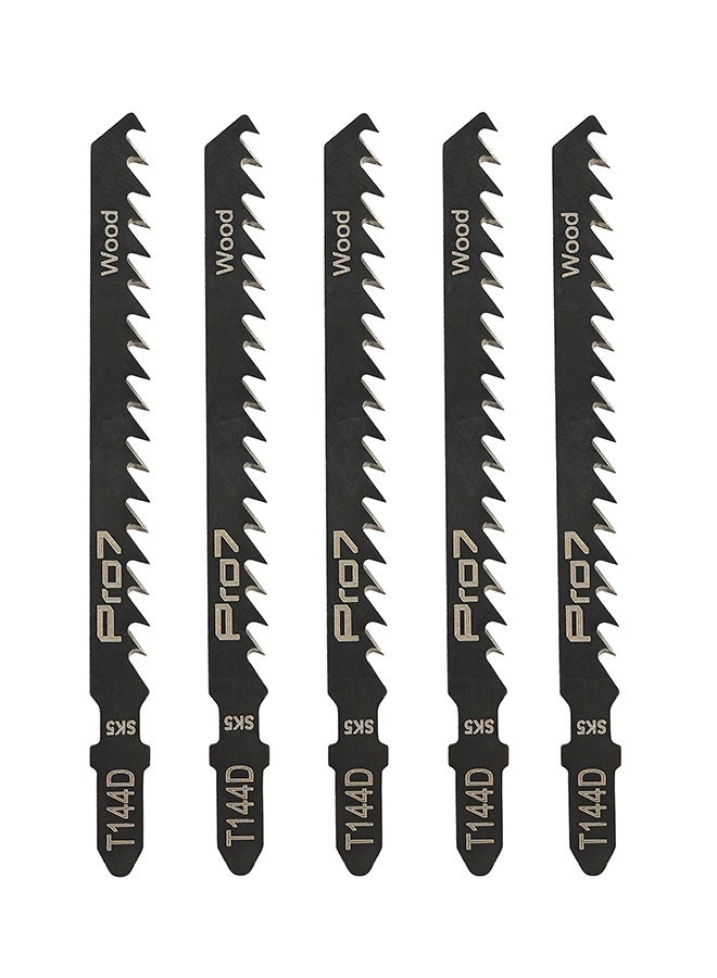 لوازم برو7 طقم ريشة أركت T144D - 5 قطع 100 مم 6 أسنان لكل إنش T-Shank - قطع سريع في الخشب - فولاذ عالي الكربون، أسنان جانبية مفرودة - لقص مستقيم وسريع.  - Image 1