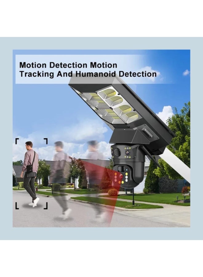 Gravity 8MP Solar CCTV Camera for Home Security with 64GB Memory Card – Dual Lens 4G Smart Surveillance Cameras (2 Pack) Featuring Built-In Streetlight, HD 3MP Lens, Advanced Motion Tracking, Night Vision, Two-Way Audio, Remote App Access, and IP66 Waterproof for Reliable Outdoor Protection - Image 4