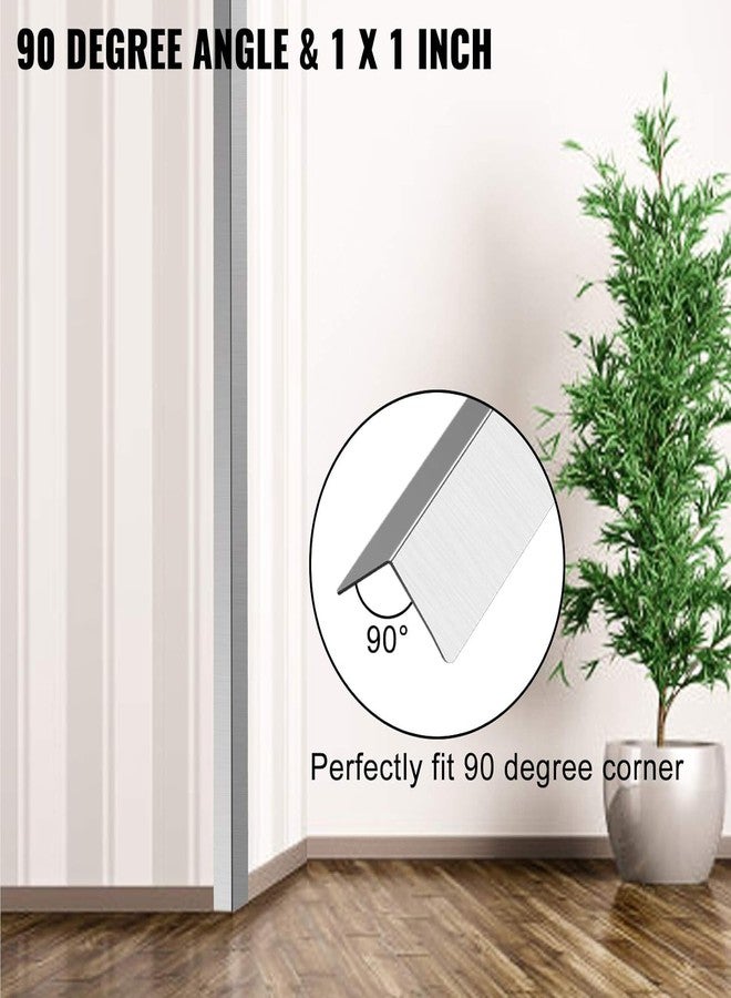 Saifix Wall Corner Guard Stainless Steel L Shape Edge Protector | SS 304 Corner Protector | 90-Degree Angle | Steel Wall Corner Protector | Pack of 4 | 2 * 2 * 48 inch - Image 3