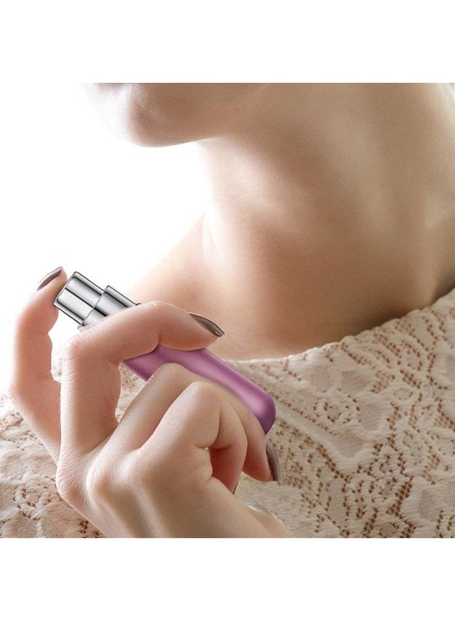 عبوة 5 زجاجات عطر قابلة لإعادة التعبئة – 10 مل بحجم السفر مع بخاخ للعطور والكولونيا ومنتجات التجميل – زجاجات عطر صغيرة محمولة للرجال والنساء – من أساسيات السفر للجيب أو الحقيبة - Image 5