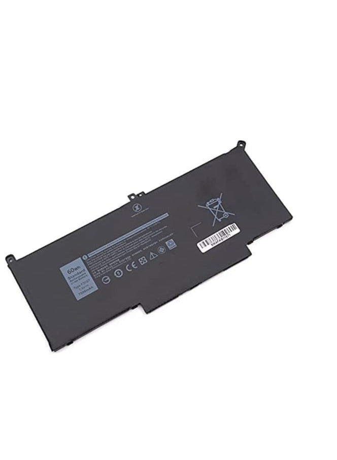 Replace New 60Wh F3YGT 7.6V Battery for Dell Latitude 7280 7290 7380 7390 7480 7490 E7280 E7290 E7380 E7390 E7480 E7490, 7200mAh  - Image 3
