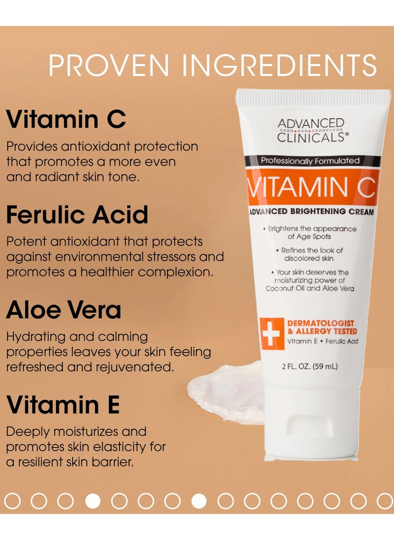 Advanced Clinicals - Advanced Clinicals Vitamin C Advanced Brightening Cream 2 fl oz (59 ml) - Image 1