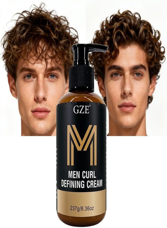 GZE Men's Curling Cream for Natural Curls - Curl Defining Styling Cream with Shea Butter, Long Hold & Frizz Control - Lightweight Non-Greasy Formula - Image 3
