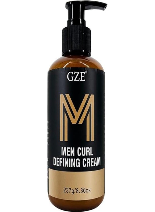 GZE Men's Curling Cream for Natural Curls - Curl Defining Styling Cream with Shea Butter, Long Hold & Frizz Control - Lightweight Non-Greasy Formula - Image 1