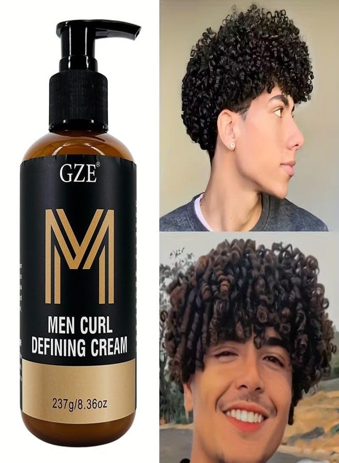 GZE Men's Curling Cream for Natural Curls - Curl Defining Styling Cream with Shea Butter, Long Hold & Frizz Control - Lightweight Non-Greasy Formula - Image 4