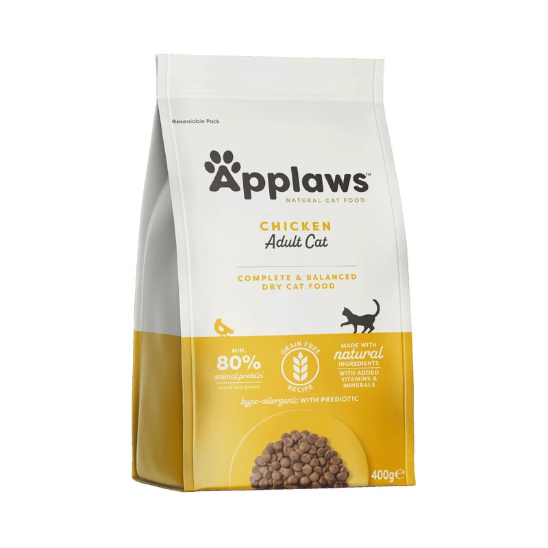 Applaws Complete and Grain Free Dry Cat Food, Adult Chicken, 400g - Image 1