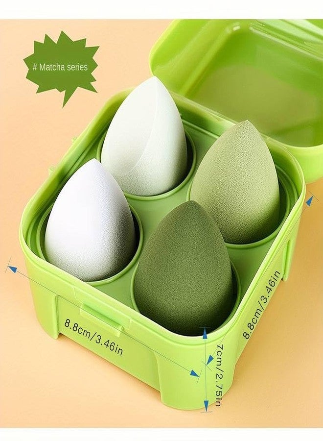 El Regalo 4 Pcs Makeup Blender Sponge Set - Foundation Blending Beauty Sponges for Flawless Application of Liquid, Cream, and Powder Makeup - Multi-Colored Sponges (Green) - Image 2