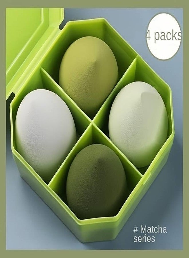 El Regalo 4 Pcs Makeup Blender Sponge Set - Foundation Blending Beauty Sponges for Flawless Application of Liquid, Cream, and Powder Makeup - Multi-Colored Sponges (Green) - Image 3