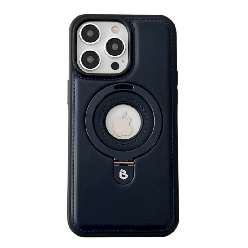 Suitable For Apple 15 Mobile Phone Case Iphone16 Protective Case Magnetic Suction 13Promax Anti-Drop High-End 14 Leather Bracket - Image 1