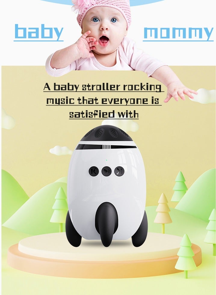 Fuwddy Baby Rocker, Baby Vibrating Soother Gently Rocks Any Stroller or Pram, White Noise Sound Machine Baby with 11 Sounds, Adjustable Speed, Baby Sleep Aid Newborn Essentials Must Haves Gifts - Image 4