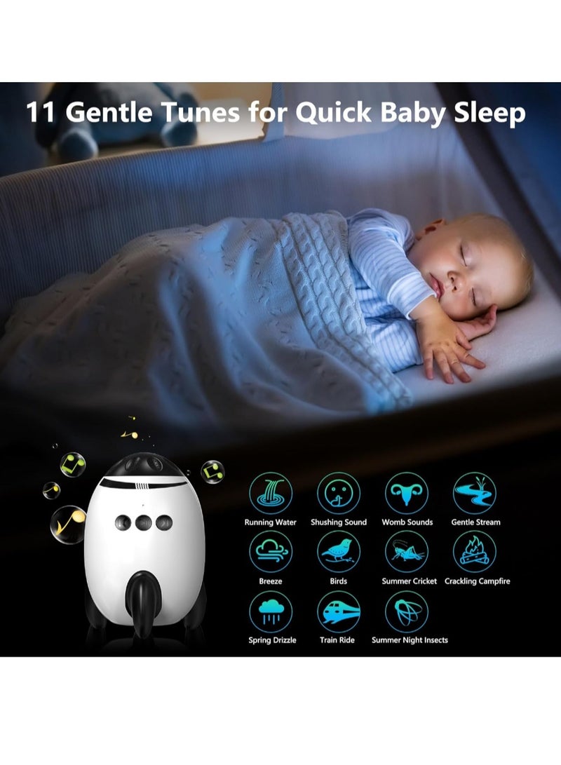 Fuwddy Baby Rocker, Baby Vibrating Soother Gently Rocks Any Stroller or Pram, White Noise Sound Machine Baby with 11 Sounds, Adjustable Speed, Baby Sleep Aid Newborn Essentials Must Haves Gifts - Image 3