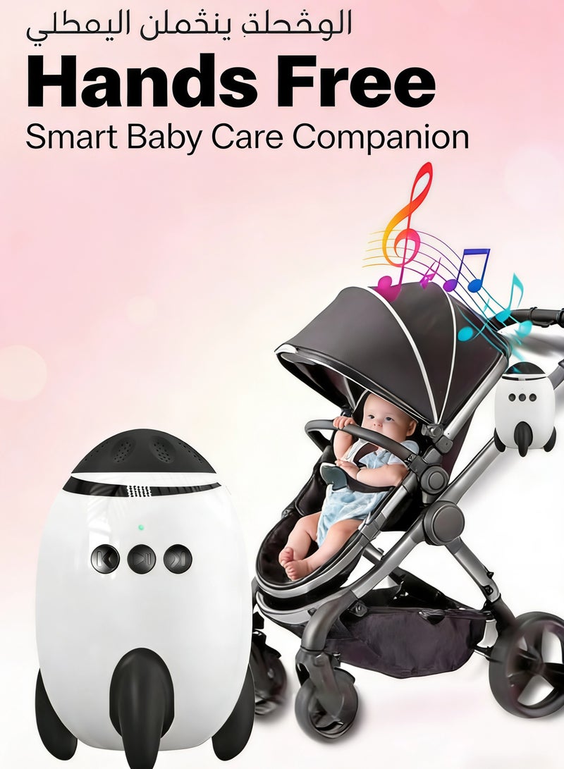 Fuwddy Baby Rocker, Baby Vibrating Soother Gently Rocks Any Stroller or Pram, White Noise Sound Machine Baby with 11 Sounds, Adjustable Speed, Baby Sleep Aid Newborn Essentials Must Haves Gifts - Image 1
