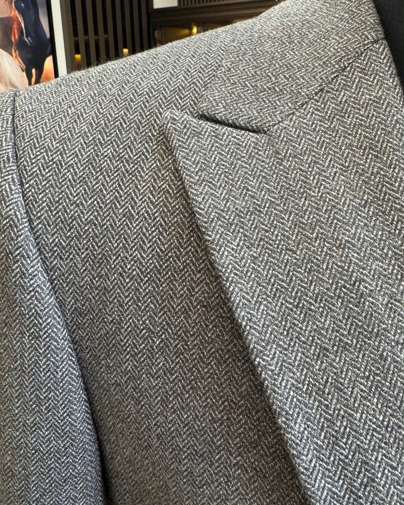 Terzi Adem Altun Italian Style Jacket Vest Trousers Suit Gray T12879  - Image 5