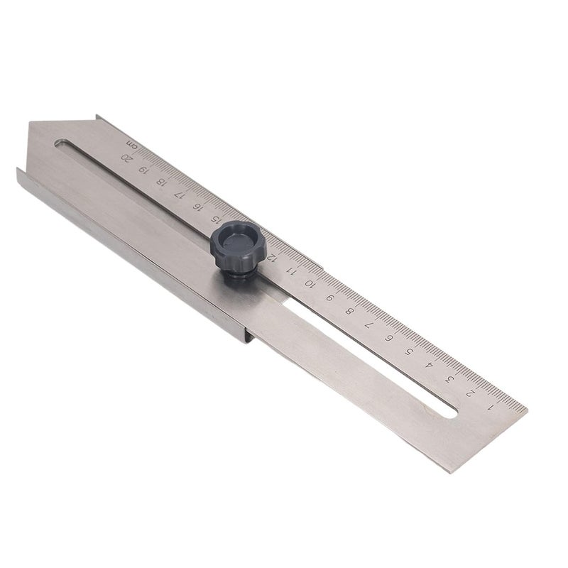 Stainless Steel Sliding Scribing Ruler 0 200mm Clear Scale Woodworking Marking Tool - Image 1