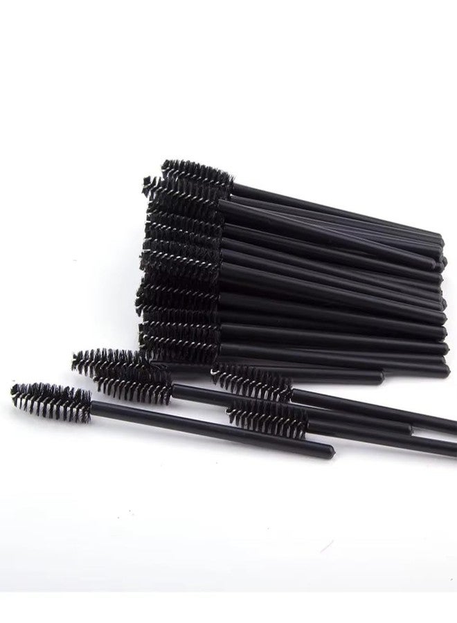 BHOOLU&GOOLU Disposable Eyelash and Eyebrow Brushes - Black - (50 Pieces/Box) - Image 1