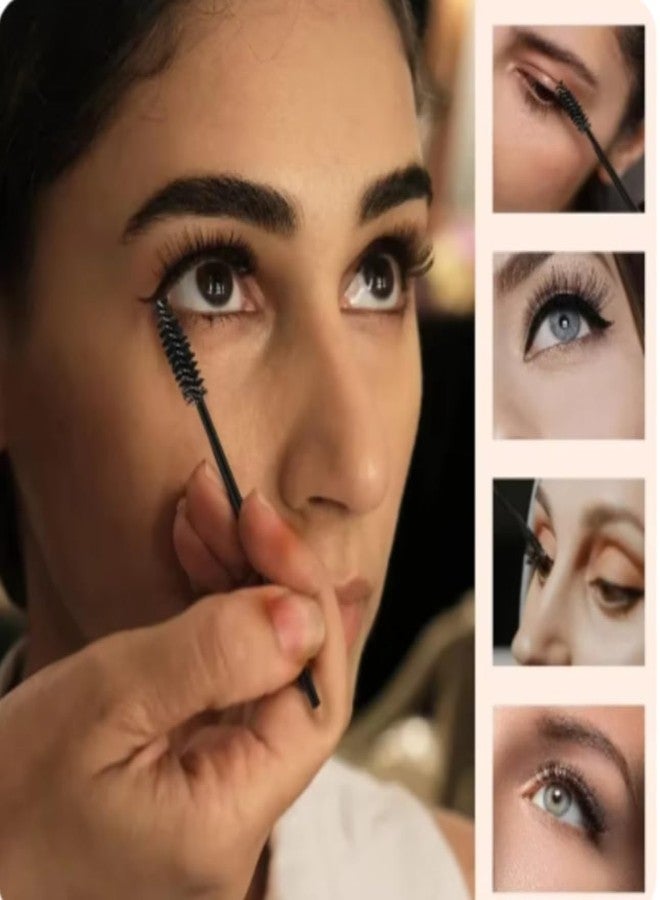 BHOOLU&GOOLU Disposable Eyelash and Eyebrow Brushes - Black - (50 Pieces/Box) - Image 2