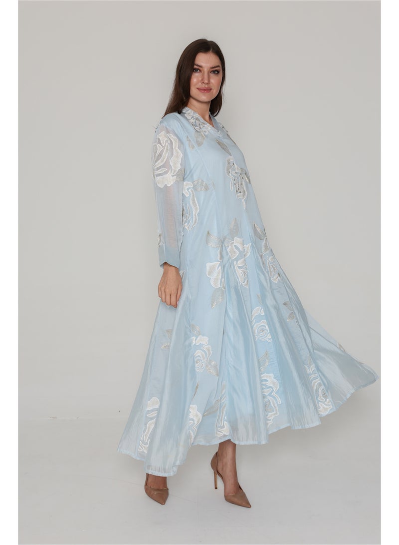 اكسا فستان منسدل نقوش زهور - Image 4