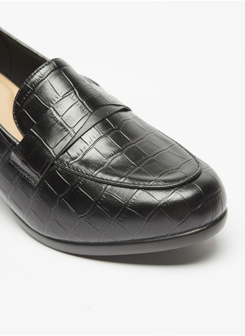 Flora Bella By Shoexpress - Womens Textured Slip-On Shoes with Block Heels - Image 1