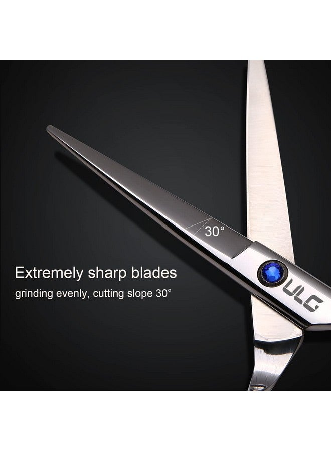 ULG Hair Cutting Scissors, ULG Professional Hair Scissors 6.5 inch Right-Hand Razor Edge Barber Scissors Salon Hair Cutting Shears Made of Japanese Stainless Steel, Hand Sharpened Blue - Image 4
