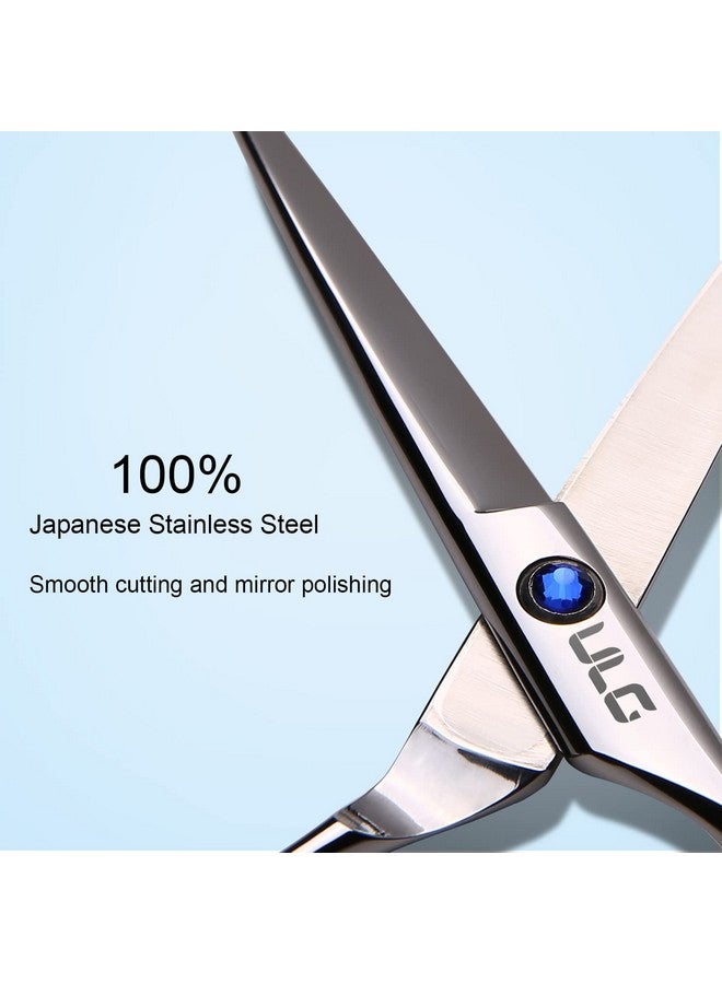 ULG Hair Cutting Scissors, ULG Professional Hair Scissors 6.5 inch Right-Hand Razor Edge Barber Scissors Salon Hair Cutting Shears Made of Japanese Stainless Steel, Hand Sharpened Blue - Image 3