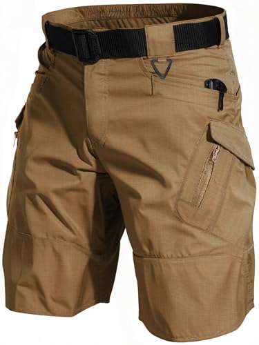 AUTIWITUA Mens Hiking Shorts Waterproof Tactical Cargo Short Pants Quick Dry Work Shorts with Multi PocketsNo Belt - Image 1