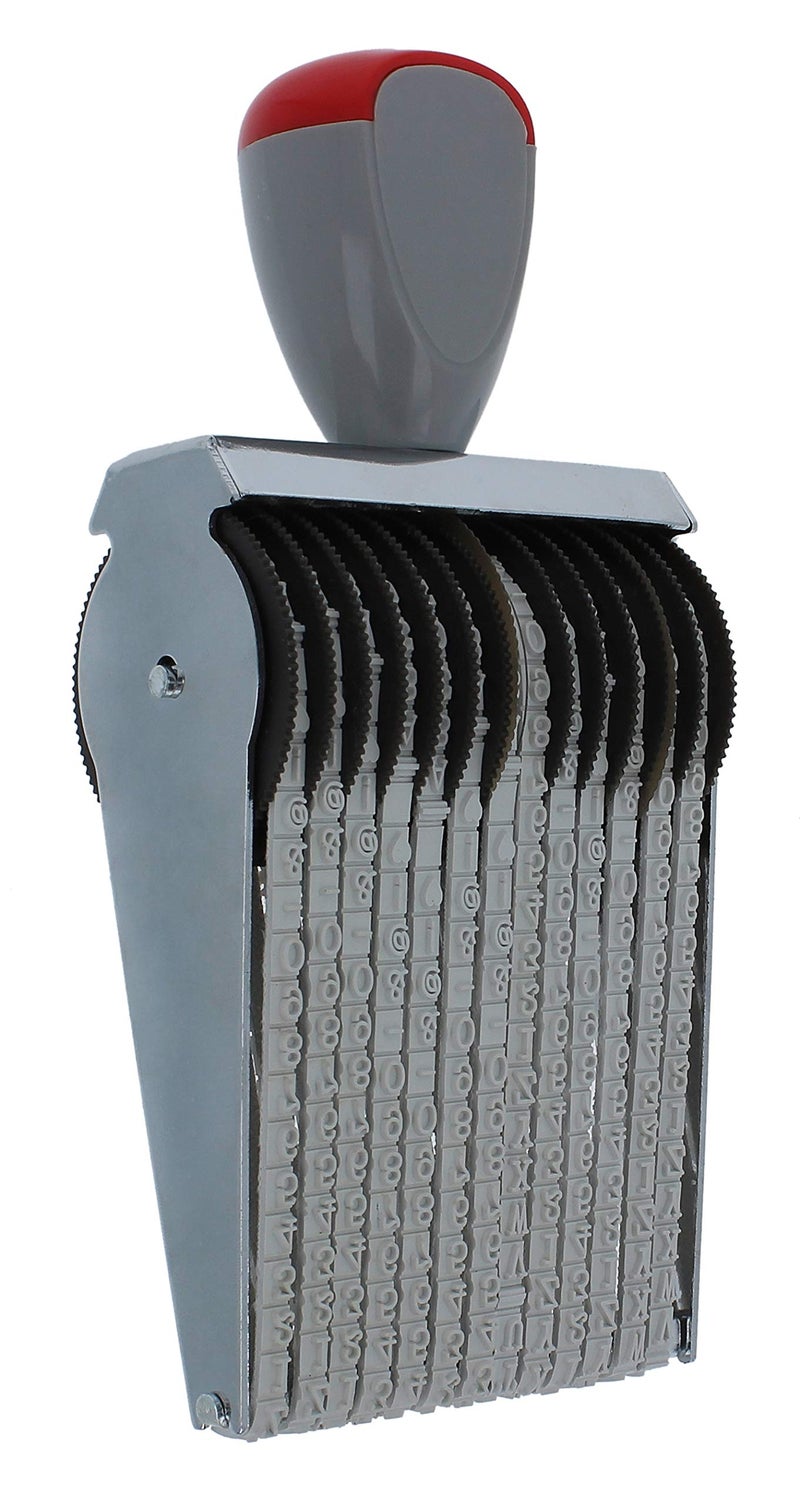 ExcelMark 13 Digit Roller Rubber Stamp - Alphabet Number Symbol - Image 2