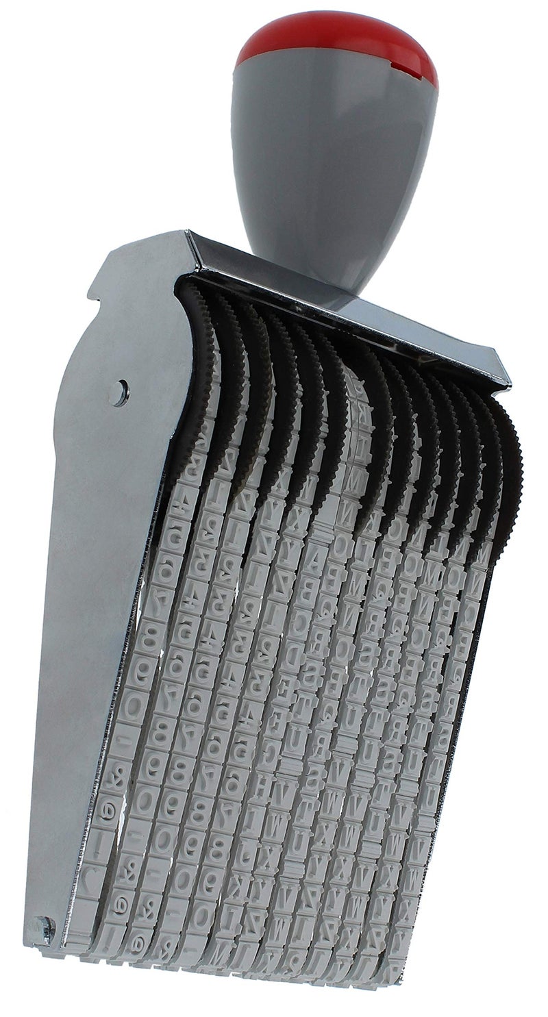 ExcelMark 13 Digit Roller Rubber Stamp - Alphabet Number Symbol - Image 3