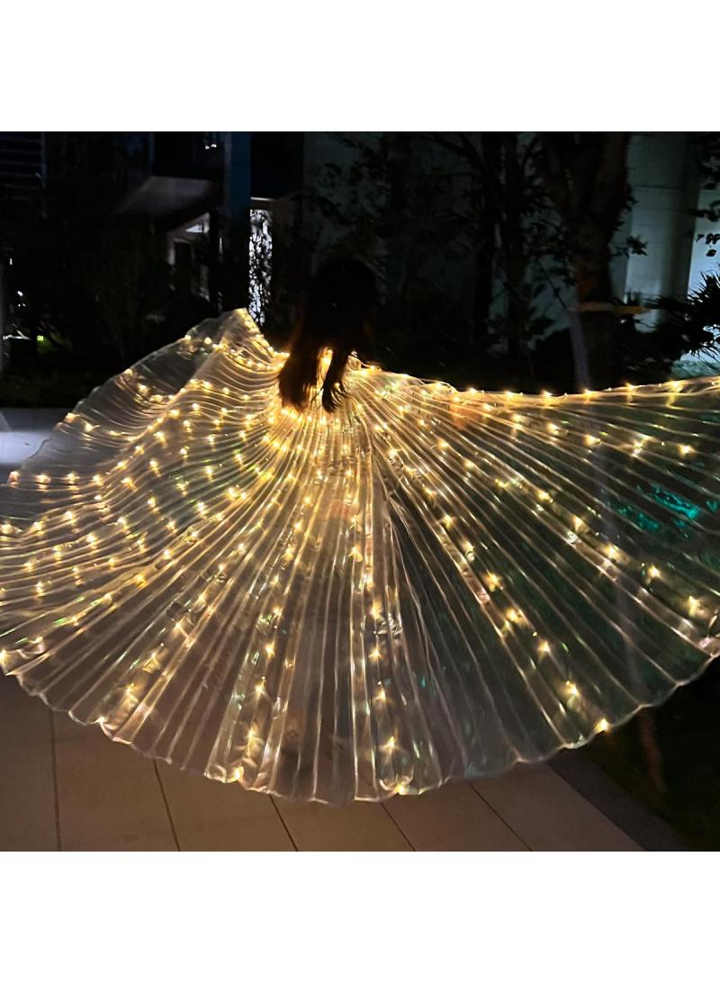 Bluejw Belly Dance Adjustable Led Isis Wings Cloak Dancing Props Accessories LED Wing Belly Dance Glow Light Up Costume Party Club Wear Wings With Sticks - Image 5