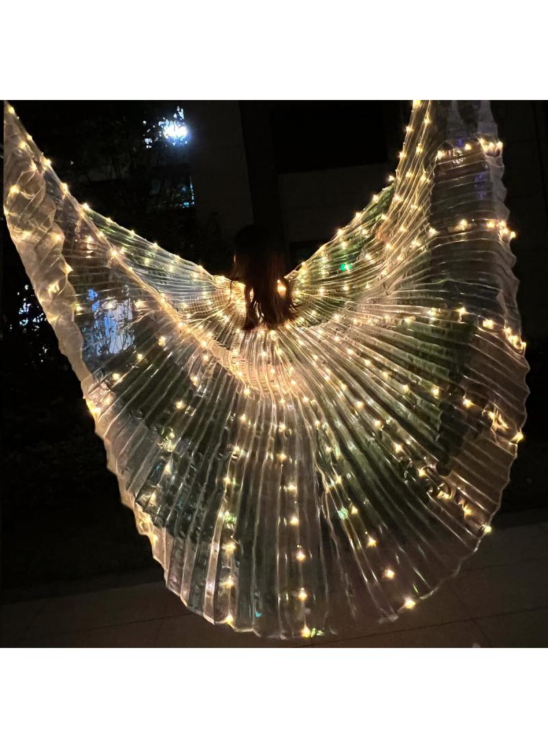 Bluejw Belly Dance Adjustable Led Isis Wings Cloak Dancing Props Accessories LED Wing Belly Dance Glow Light Up Costume Party Club Wear Wings With Sticks - Image 4