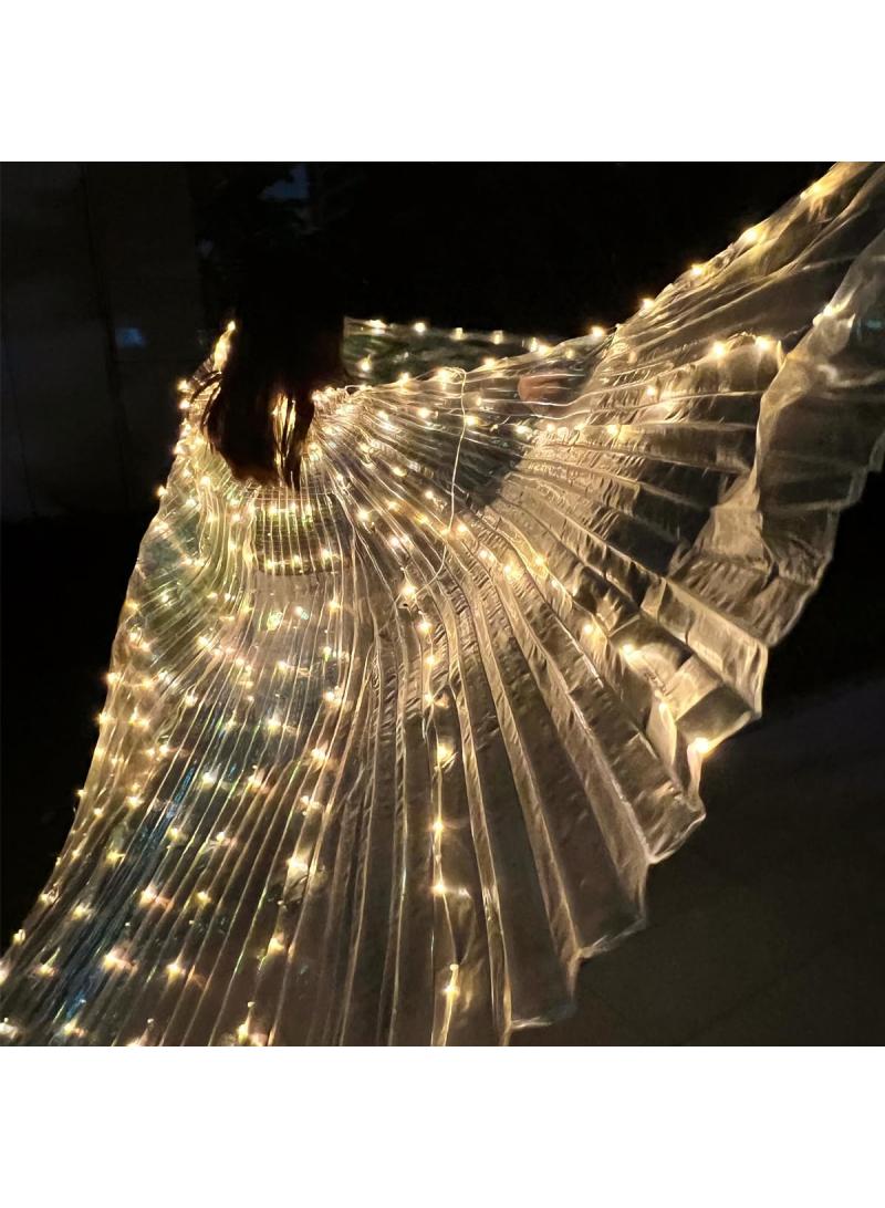 Bluejw Belly Dance Adjustable Led Isis Wings Cloak Dancing Props Accessories LED Wing Belly Dance Glow Light Up Costume Party Club Wear Wings With Sticks - Image 2