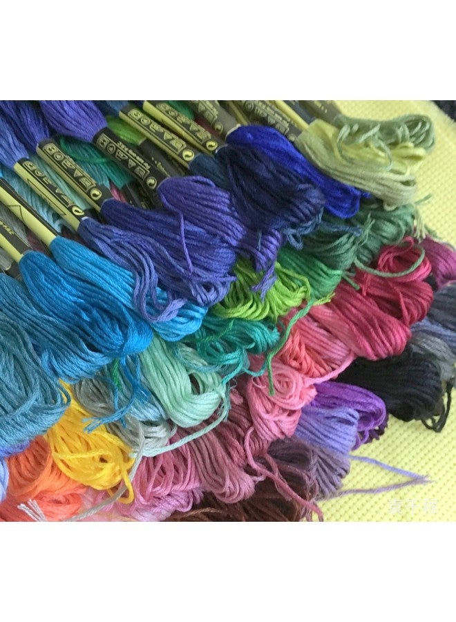 ثريد ناني خيط تطريز عبر غرزة للخياطة والتطريز اليدوي مناسب لصنع خيط السوار مجموعة من 447 خصلة من الخيوط القطنية بألوان قوس قزح - Image 3