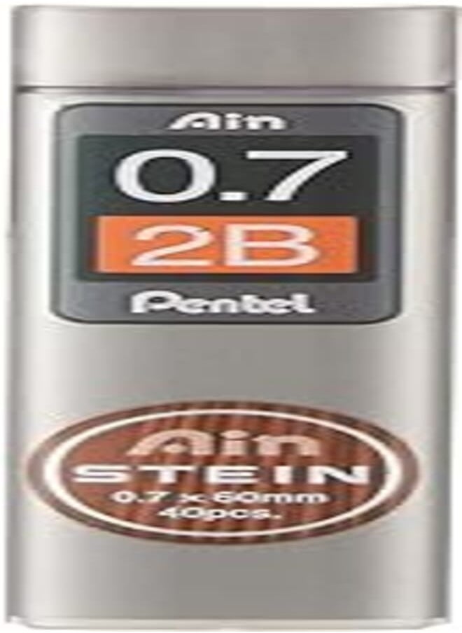 Pentel Pentel mechanical pencil lead, ain stein, 0.7mm, 2b (c277-2b) 