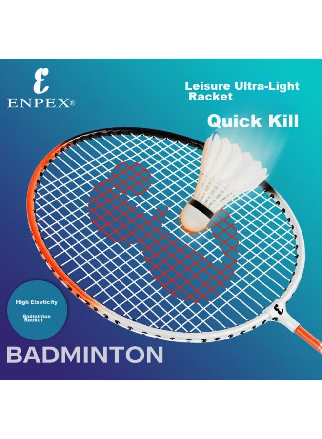 Enpex Badminton Racket Set For Couples, S280 Model, Random Color, Includes 3 Shuttles - Image 3