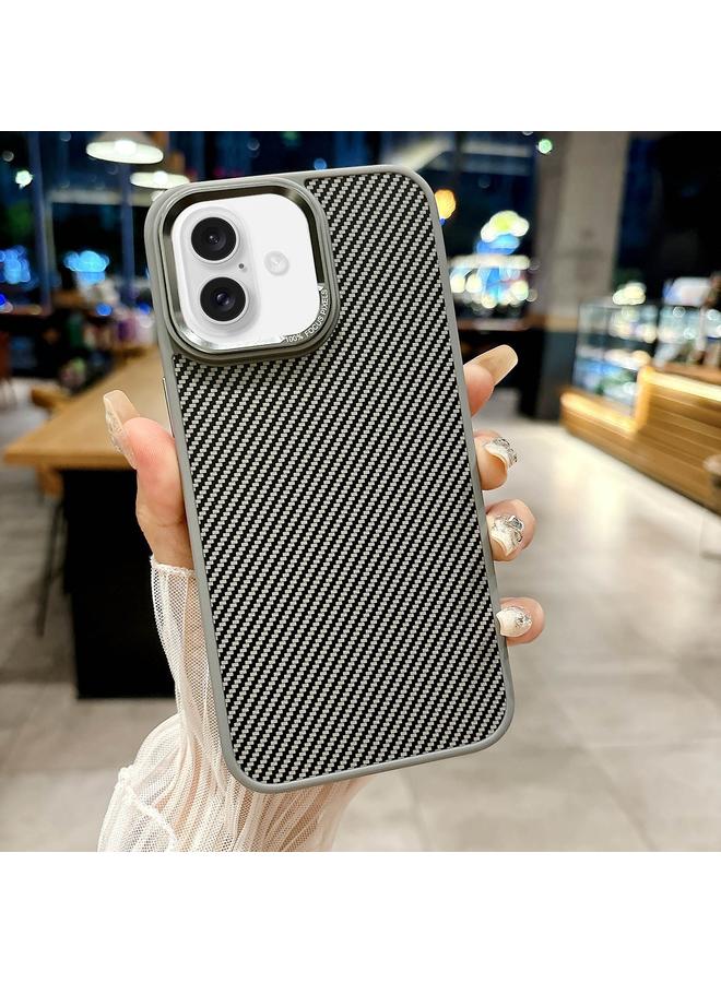 S-TOP Case For iPhone 16 Plus Carbon Fiber Texture MagSafe Magnetic Shockproof Phone Case - Image 1