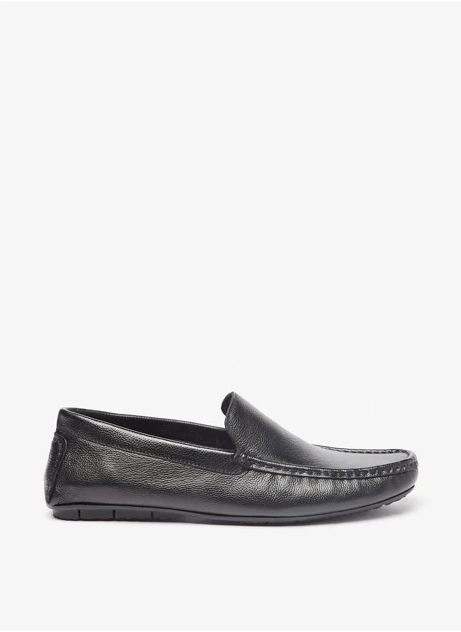 DUCHINI Men's Solid Slip-On Moccasins