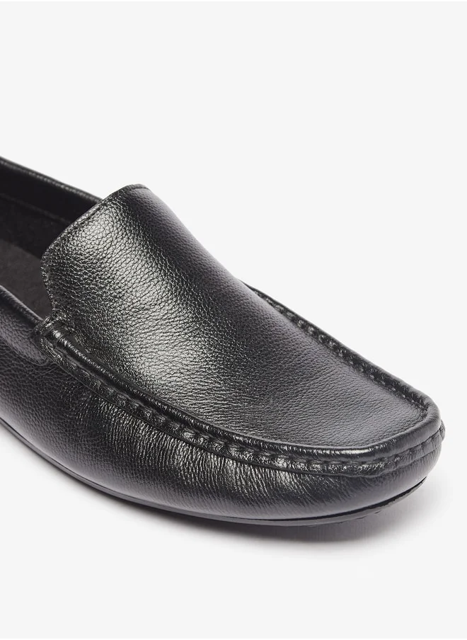 DUCHINI Men's Solid Slip-On Moccasins