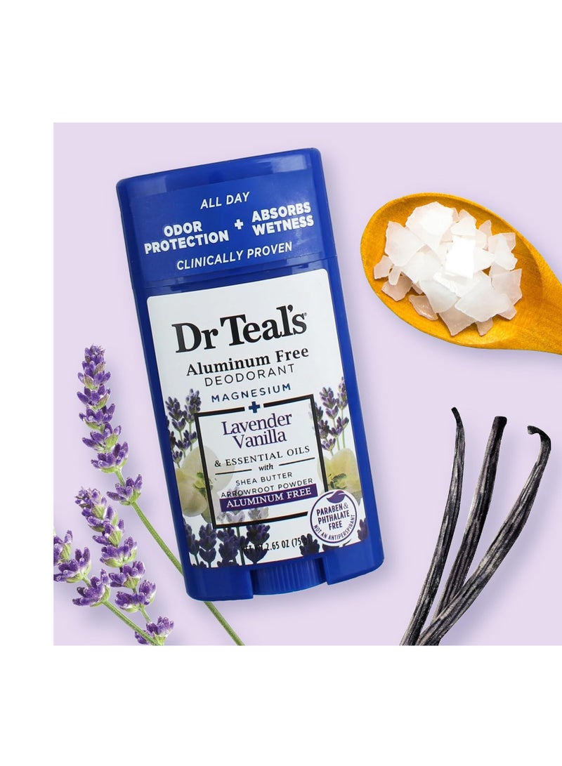 Dr Teal's Dr Teal's Aluminum Free Deodorant, Lavender Vanilla with Essential Oils, 2.65 oz (Pack of 3) - Image 4