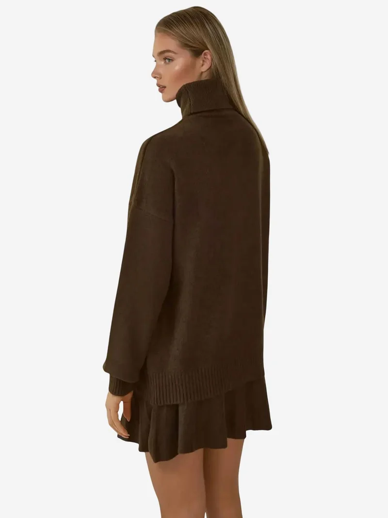 BIG DART BDART Textured Oversized Turtleneck Knit Co-Ord Set