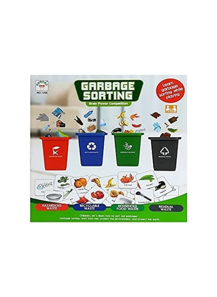 Premium Educational Garbage Sorting Toy Set for Kids – Color-Coded Recycling Bins Game, Eco Learning, Brain Development, Environmental Awareness Activity Toy for Children in Saudi Arabia - Image 2