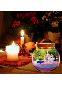 VUCATIN Unicorns Terrarium Gifts for Kids Light Up Terrarium Crafts Kit with DIY Moon Lamp Unicorns Toys for Girls Arts and Crafts Night Light Children's Educational Toy LED Light Birthday Gift  - Image 2