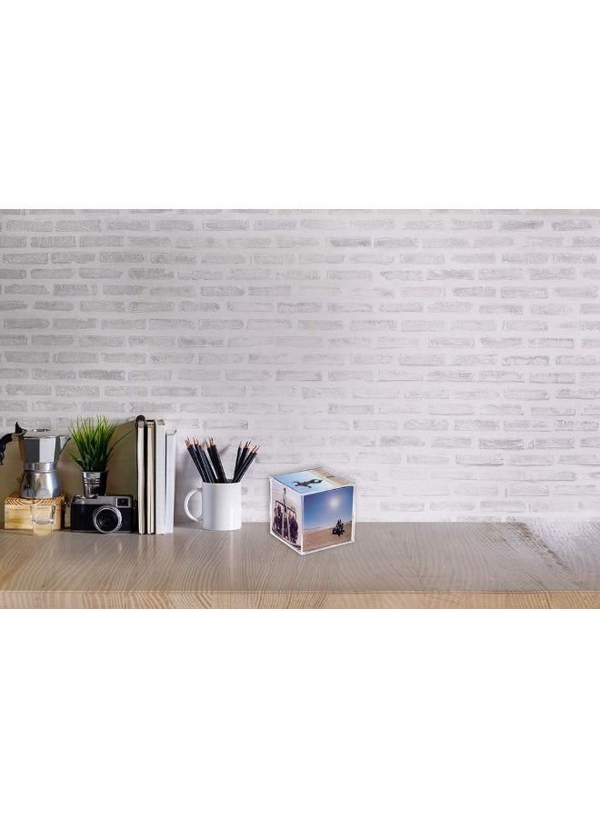 Malden International Designs Acrylic Photo Cube Holds 6 4 x 4 square photos Clear - Image 4