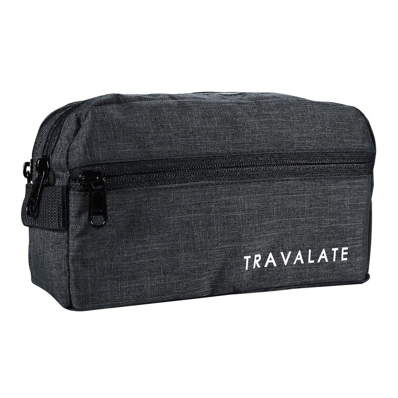 TRAVALATE Polyester Solid 13 Cms Travel Cosmetic Pouch (L_TR1580_Black) - Image 1