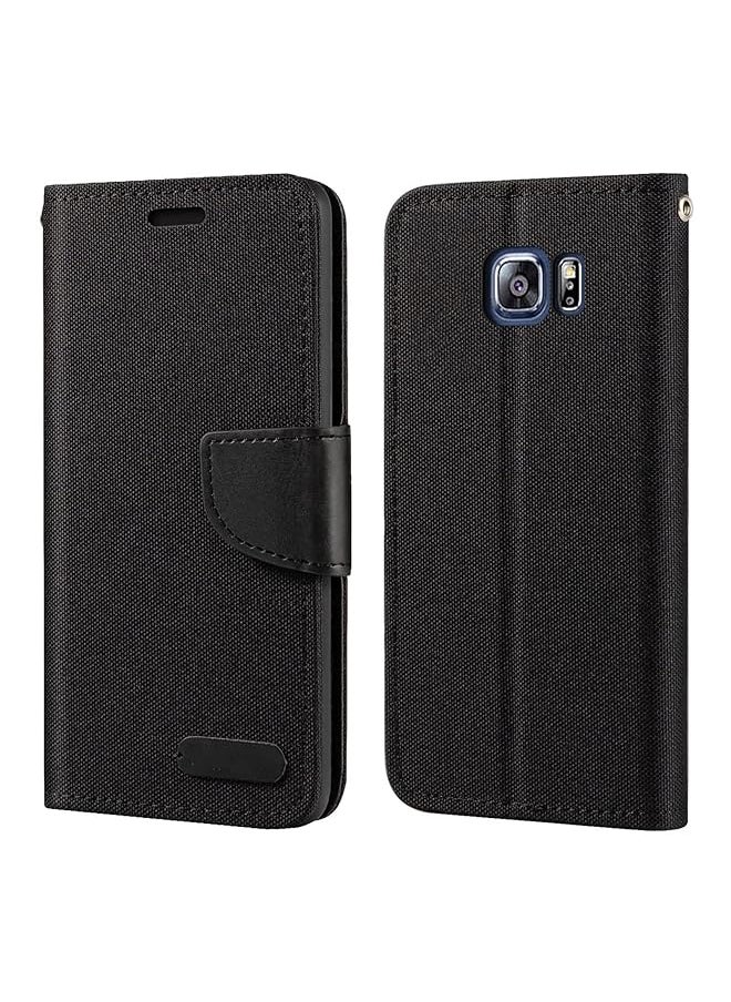 Aookay - Case For Galaxy S6 Edge Plus Pu Leather Wallet Case With Soft Tpu Back Cover Magnet Flip Case Card Slots And Kickstand For Galaxy S6 Edge Plus Galaxy S6 Edge Plus Black - Image 1