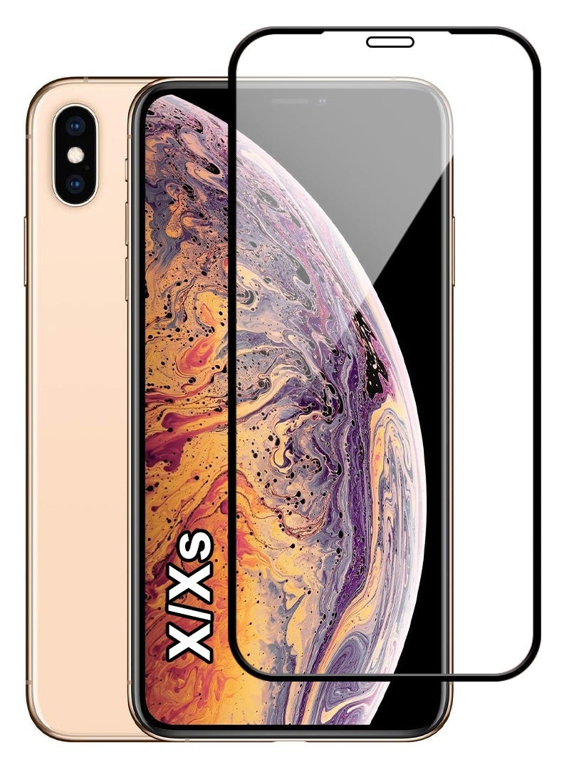 Case Up Screen Protector For Apple iPhone X/ XS 5.8 Inch 9H Hardness Tempered Glass Film, Bubble Free Easy Installation, Full Coverage, Anti Scratch And Touch Sensitive - Image 1