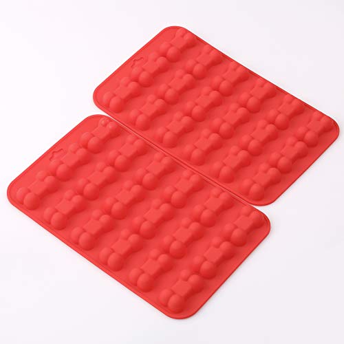 Cozihom Bone Shaped Silicone Molds, 18 cavity, Food Grade, for Chocolate, Candy, Cake, Pudding, Jelly, Dog Treats. 4 Pcs - Image 4