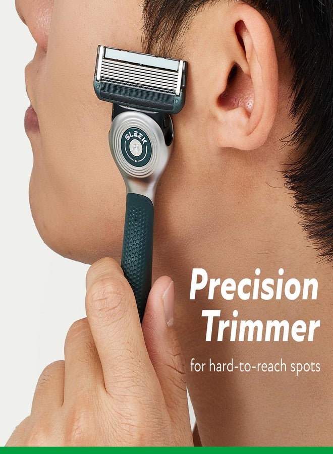 DORCO نظام ماكينة حلاقة دوركو سليك بست شفرات مع تقنية متعددة المرونة، مقبض ماكينة حلاقة دقيق، يتضمن 2 خرطوشة - Image 5