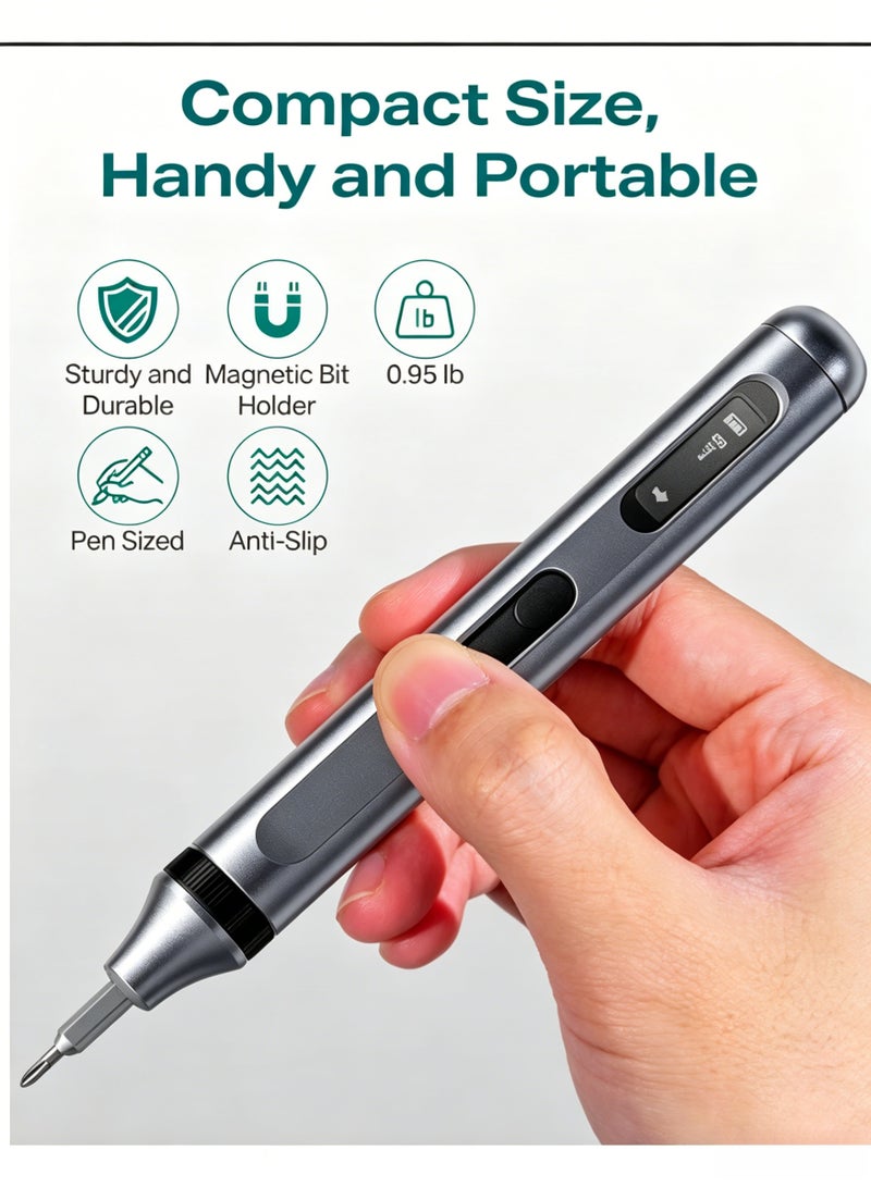 50 in 1 Mini Precision Cordless Electric Screwdriver Set, 50 Magnetic Bits with Pliers & Pry Bar for Phone Camera Laptop Watch Glasses Toy Repair - Image 4