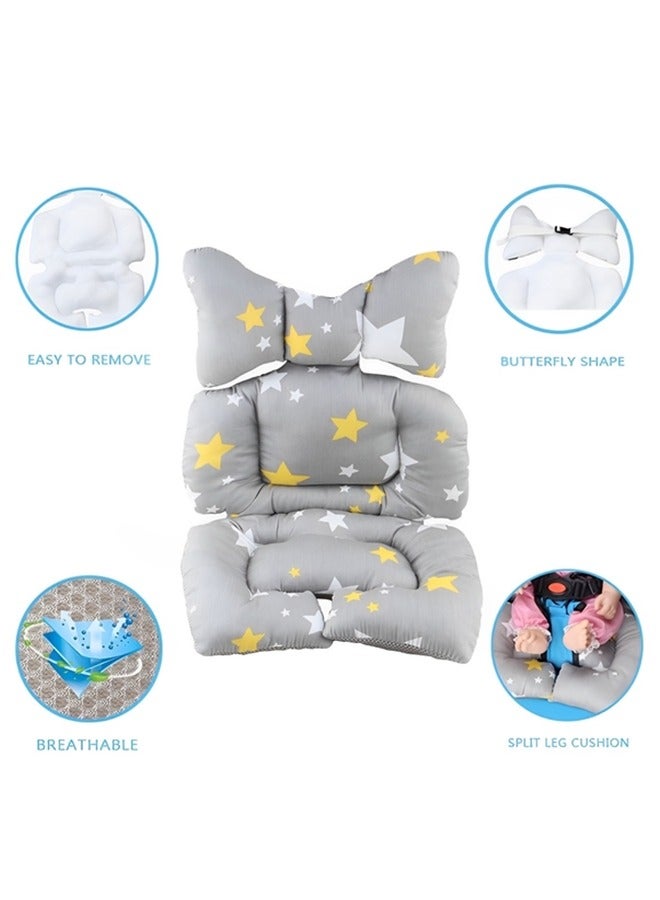 Beauenty Baby Stroller Cushion,Soft and Breathable,Infant Car Seat Insert Pillow For Stroller,Car Seat,Pram,Pushchair,Newborn Stroller Insert Cushion,Stroller Cushion Head Body Support,Infant Seat Pad - Image 3